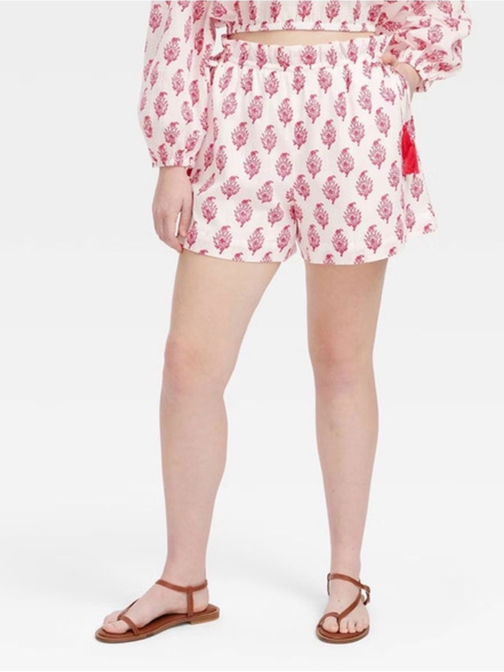 Roller Rabbit Women's Pink Printed Elastic-Waist Shorts